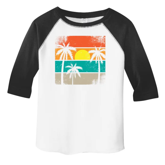 Retro Summer Funny Beach Life Vintage Toddler Fine Jersey T-Shirt