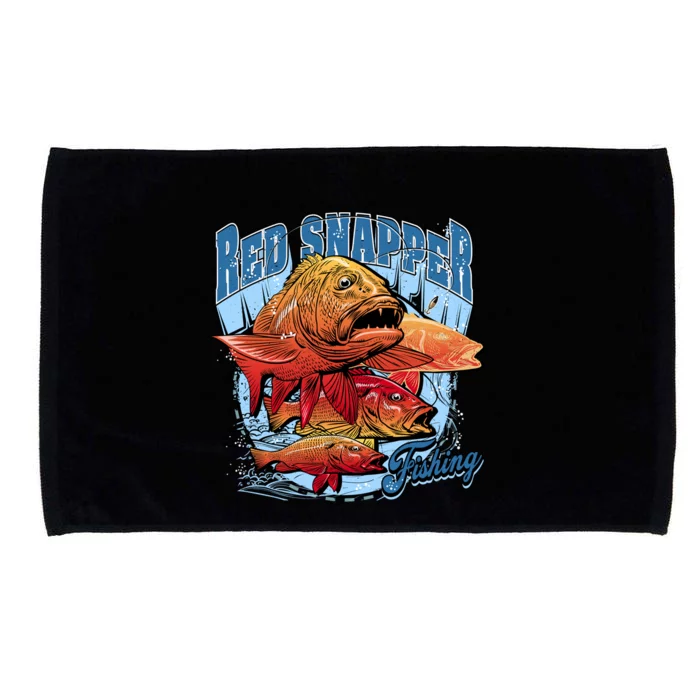 Red Snapper Fishing Microfiber Hand Towel