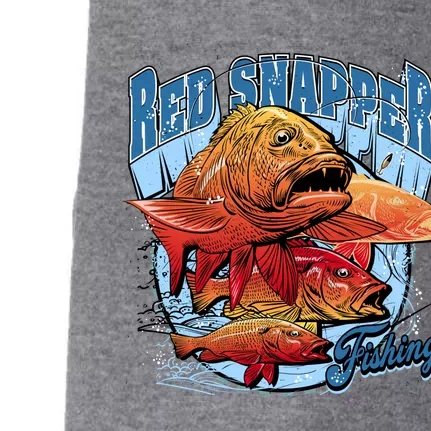 Red Snapper Fishing Doggie 3-End Fleece Hoodie