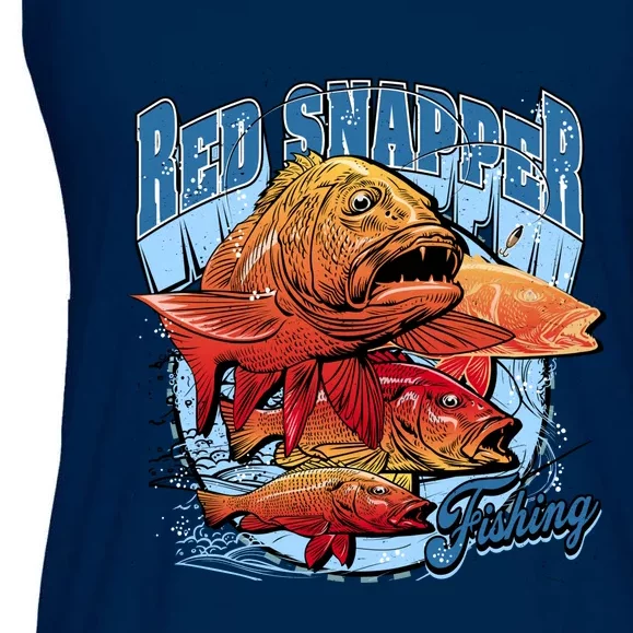 Red Snapper Fishing Ladies Essential Flowy Tank