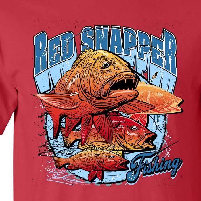 Red Snapper Fishing Tall T-Shirt