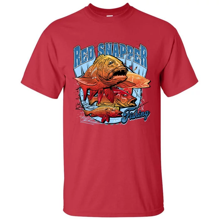 Red Snapper Fishing Tall T-Shirt