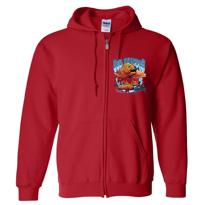 Red Snapper Fishing Full Zip Hoodie