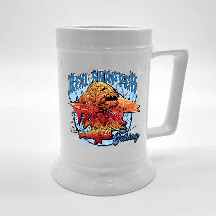 Red Snapper Fishing Front & Back Beer Stein