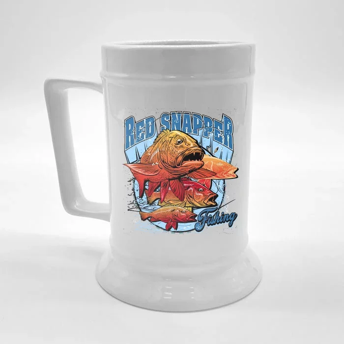 Red Snapper Fishing Front & Back Beer Stein