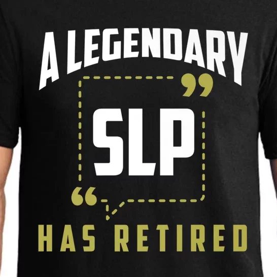 Retired SLP Funny Speech Pathologist Retirement Gift Pajama Set