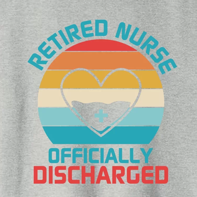 Retro Sunset Funny Retired Nurse Funny Nurse Retirement Quote Women's Crop Top Tee