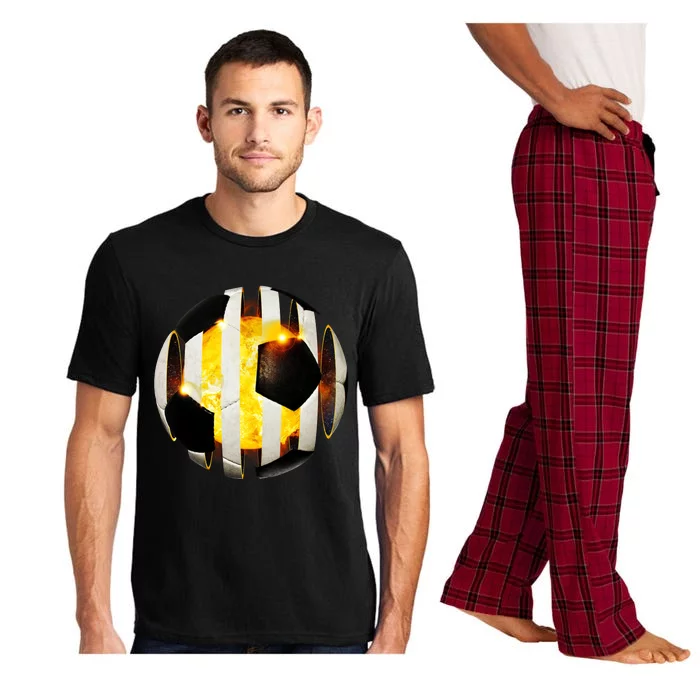 Ripped Soccer Futbol Fire Ball Pajama Set