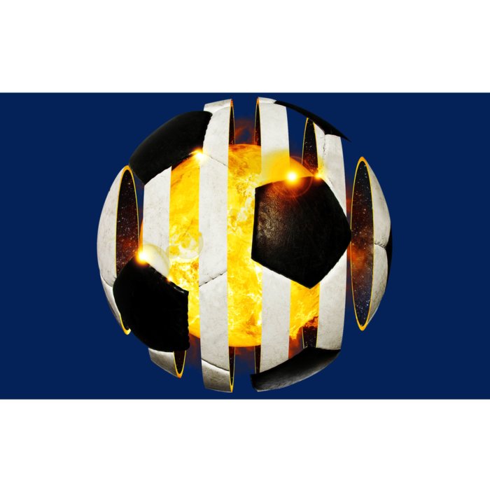 Ripped Soccer Futbol Fire Ball Bumper Sticker