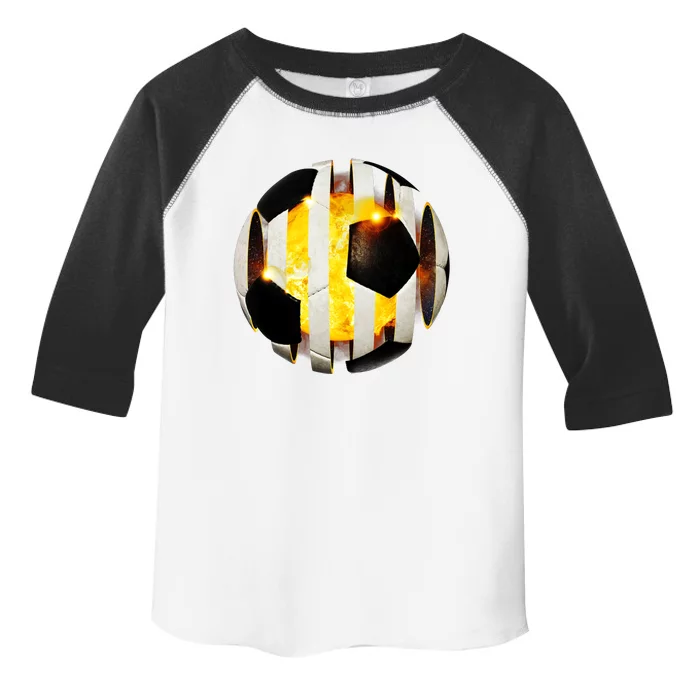 Ripped Soccer Futbol Fire Ball Toddler Fine Jersey T-Shirt