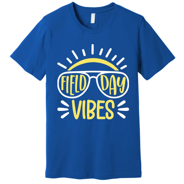 Retro School Field Day Vibes Sports Event Music Festival Meaningful Gift Premium T-Shirt