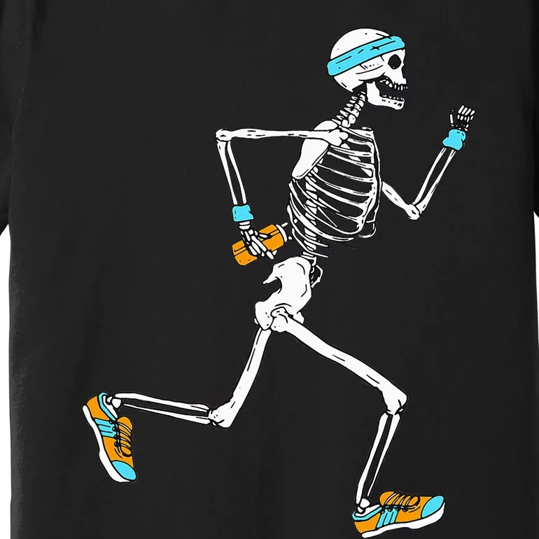 Running Skeleton Funny Premium T-Shirt