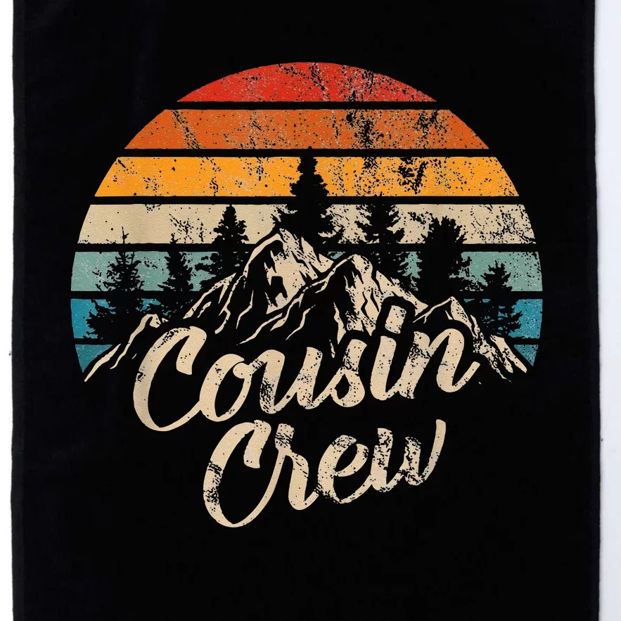 Retro Summer Family Vacation Camping Outdoor Cousin Crew Platinum Collection Golf Towel