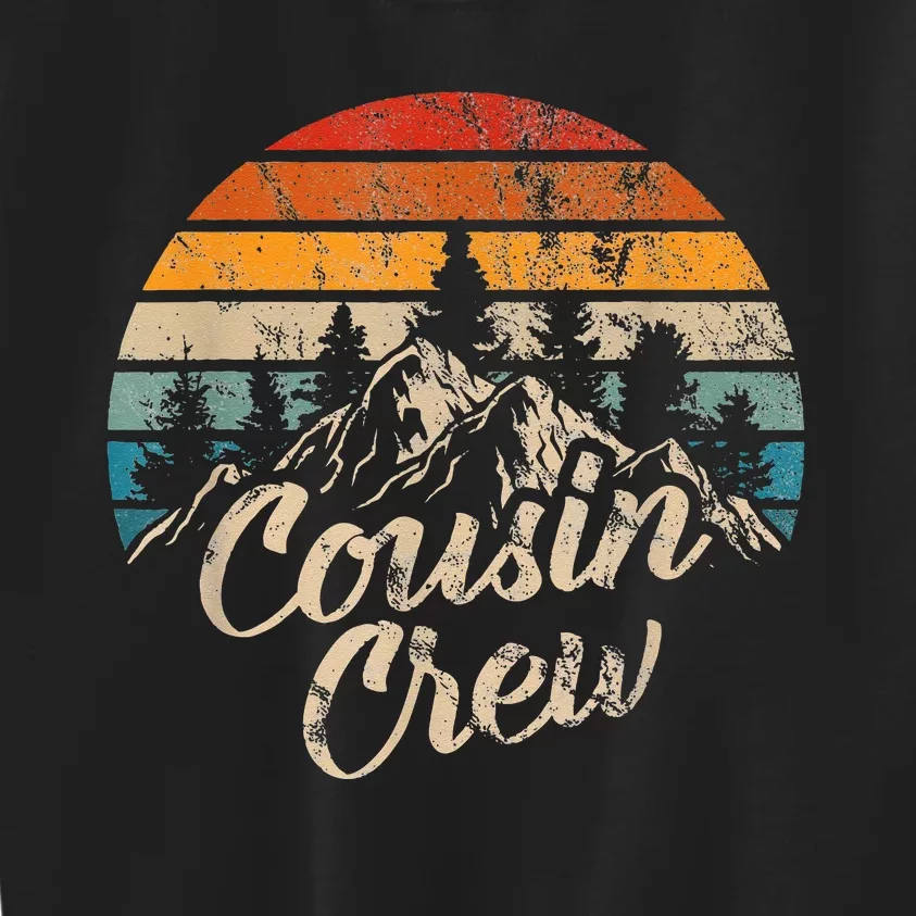 Retro Summer Family Vacation Camping Outdoor Cousin Crew Kids Sweatshirt