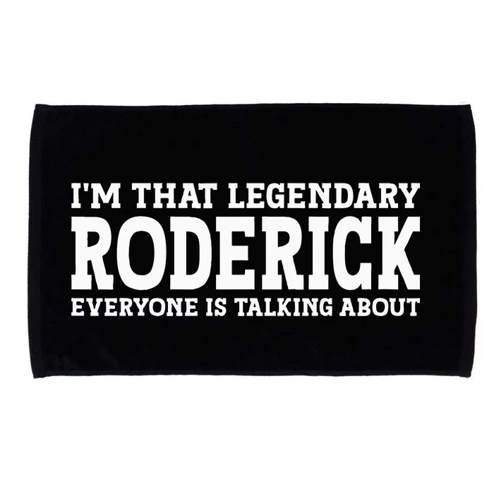 Roderick Surname Funny Team Family Last Name Roderick Microfiber Hand Towel