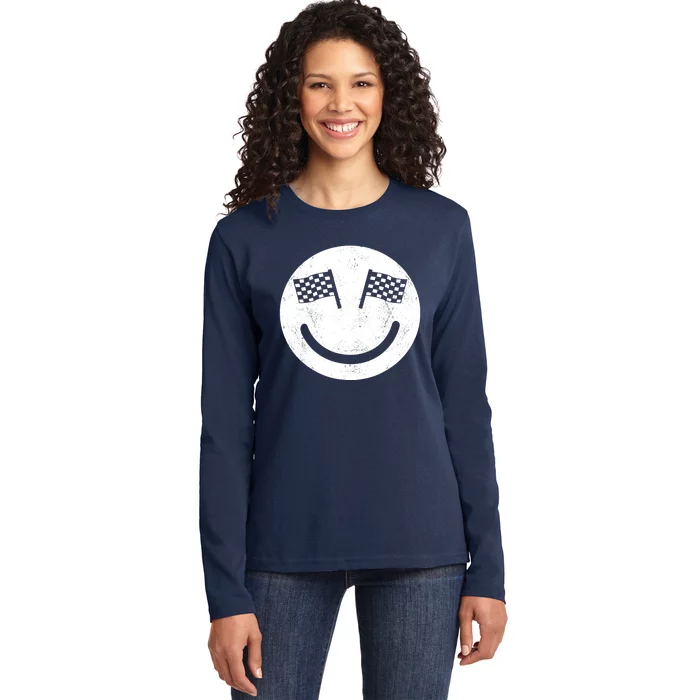 Racing Smile For Race Car Parties Ladies Long Sleeve Shirt