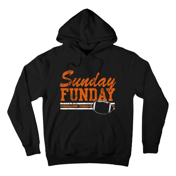 Retro Sunday Funday Football Fan Tall Hoodie