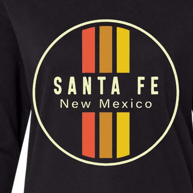 Retro Santa Fe New Mexico Womens Cotton Relaxed Long Sleeve T-Shirt