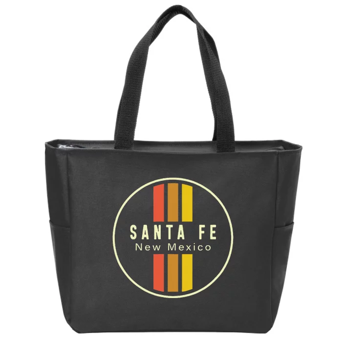 Retro Santa Fe New Mexico Zip Tote Bag