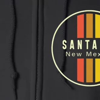 Retro Santa Fe New Mexico Full Zip Hoodie