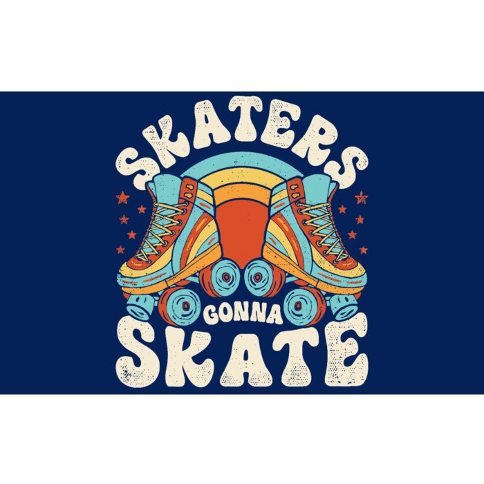 Roller Skating Funny Skaters Gonna Skate Retro 70s 80s Girl Bumper Sticker