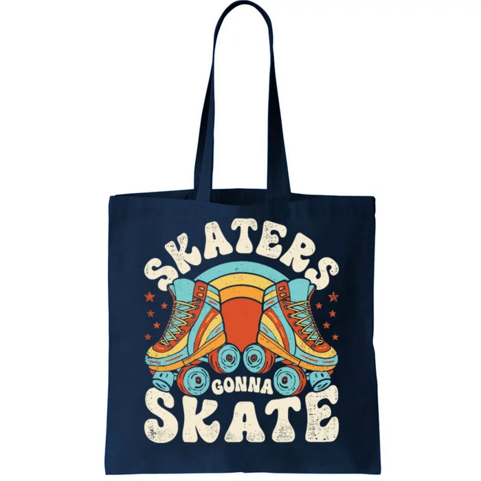 Roller Skating Funny Skaters Gonna Skate Retro 70s 80s Girl Tote Bag