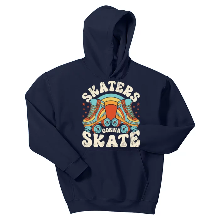 Roller Skating Funny Skaters Gonna Skate Retro 70s 80s Girl Kids Hoodie