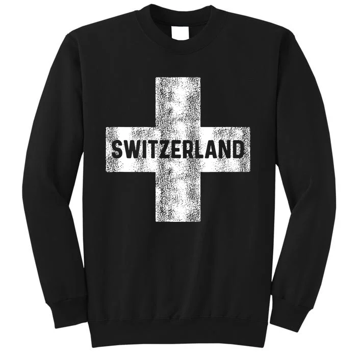 Retro Swiss Flag Of Switzerland Women Souvenir Gift Sweatshirt