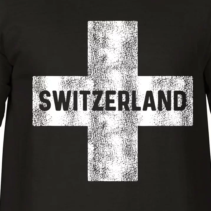 Retro Swiss Flag Of Switzerland Women Souvenir Gift Comfort Colors T-Shirt