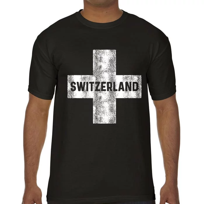 Retro Swiss Flag Of Switzerland Women Souvenir Gift Comfort Colors T-Shirt