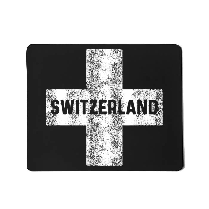 Retro Swiss Flag Of Switzerland Women Souvenir Gift Mousepad