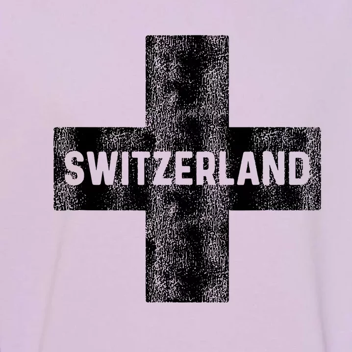 Retro Swiss Flag Of Switzerland Women Souvenir Gift Garment-Dyed Sweatshirt