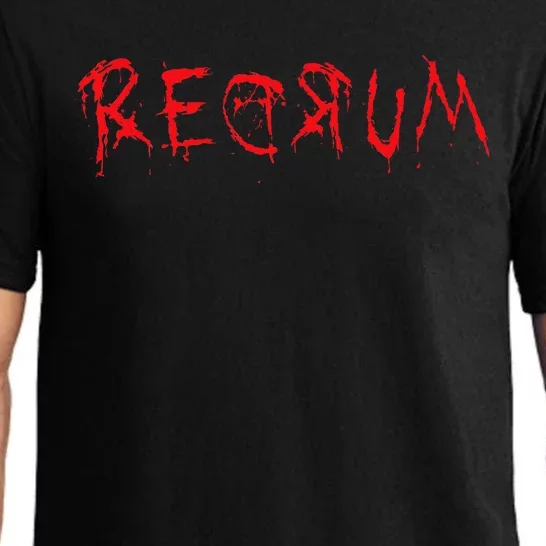 Redrum Scary Font Trick Treat 80s Horror Movie Fan Pajama Set