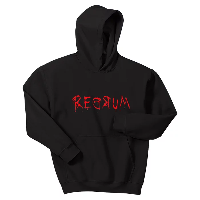 Redrum Scary Font Trick Treat 80s Horror Movie Fan Kids Hoodie