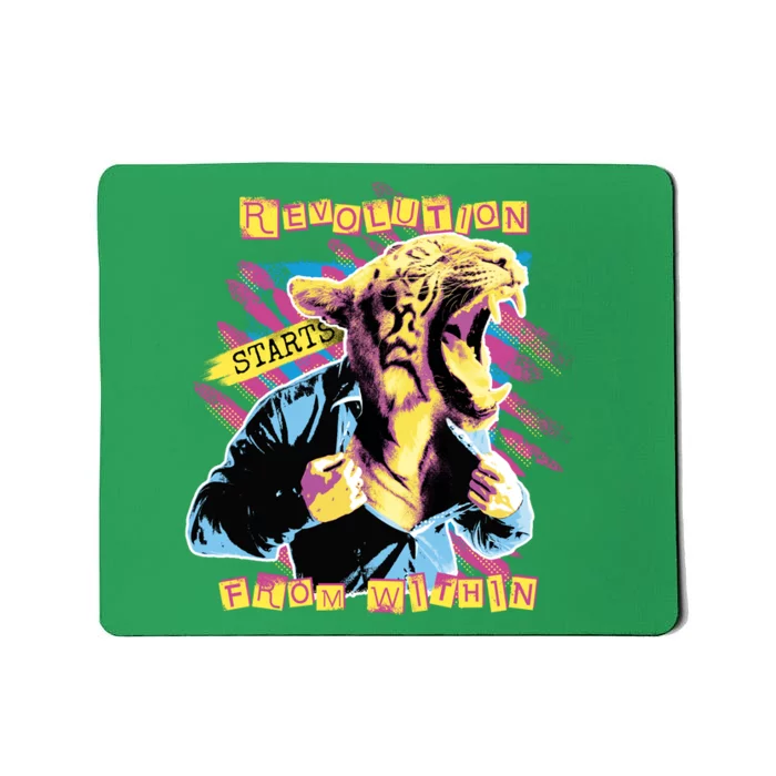 Revolution Starts From Within Lion Quote Mousepad