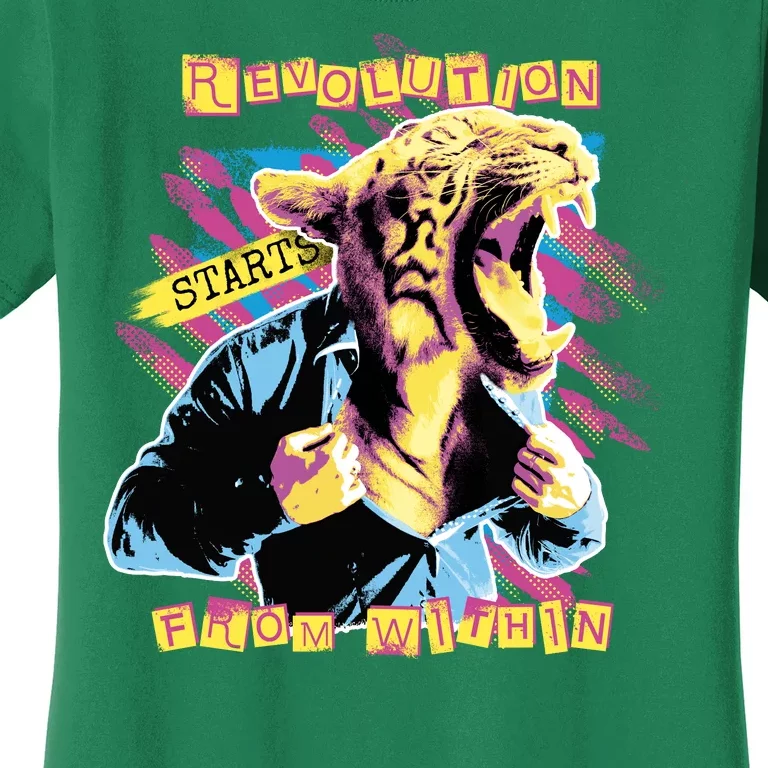 Revolution Starts From Within Lion Quote Women's T-Shirt