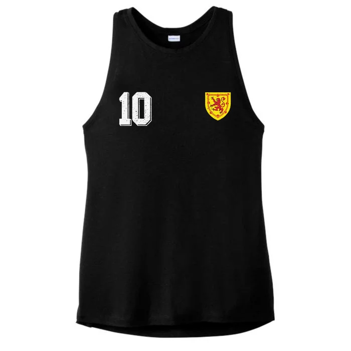 Retro Scotland Football For Scottish Fans Of Soccer Ladies Tri-Blend Wicking Tank