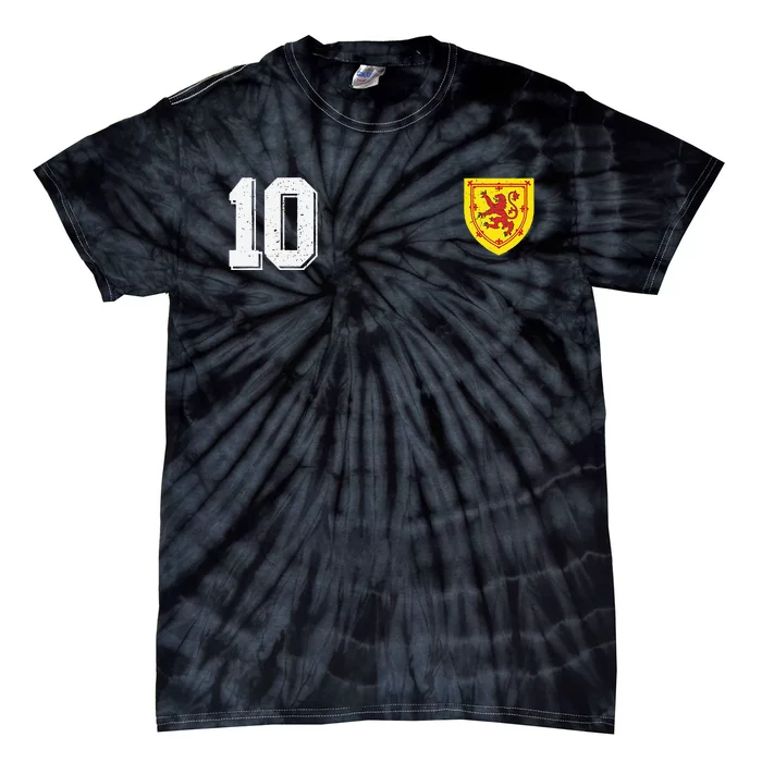 Retro Scotland Football For Scottish Fans Of Soccer Tie-Dye T-Shirt