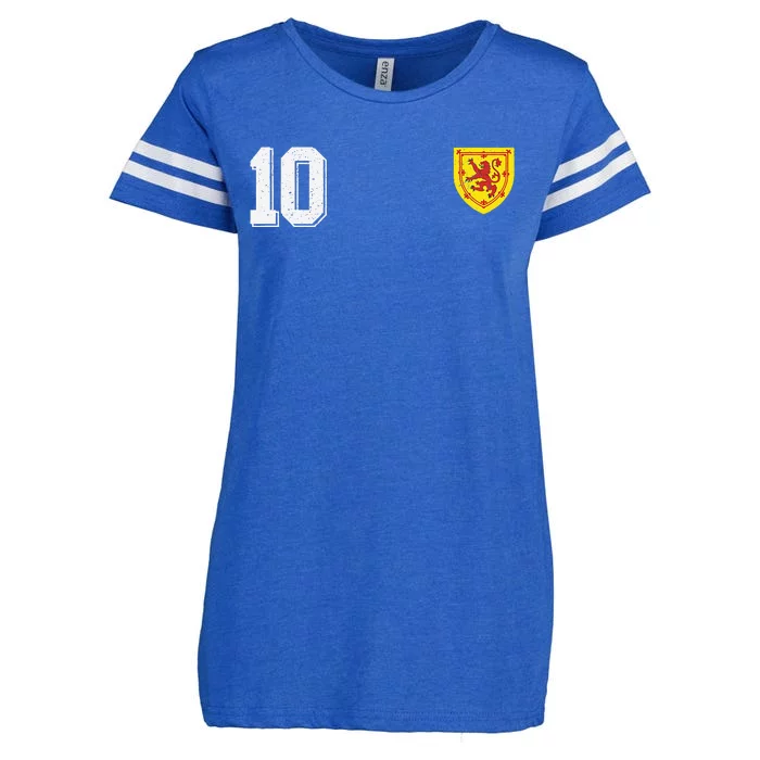 Retro Scotland Football For Scottish Fans Of Soccer Enza Ladies Jersey Football T-Shirt