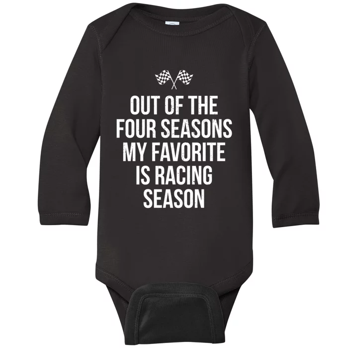 Racing Season Favorite Drag Stock Sprint Race Car Fan Gift Baby Long Sleeve Bodysuit