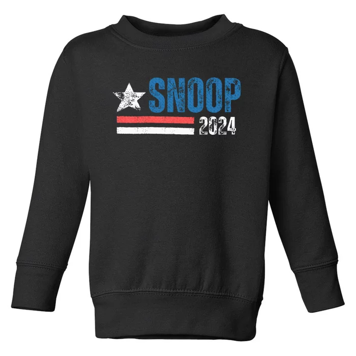 Retro Stripe Funny Snoop Vintage Election 2024 Gifts Toddler Sweatshirt