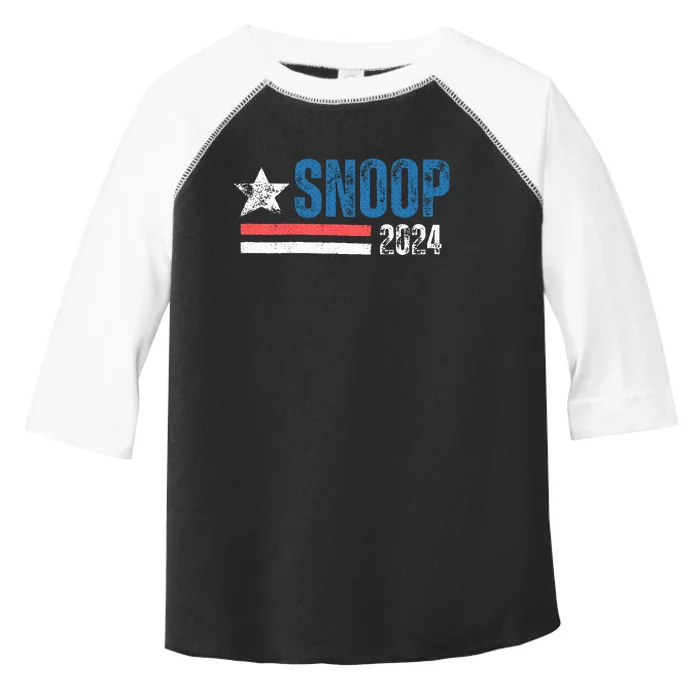 Retro Stripe Funny Snoop Vintage Election 2024 Gifts Toddler Fine Jersey T-Shirt