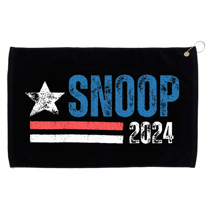 Retro Stripe Funny Snoop Vintage Election 2024 Gifts Grommeted Golf Towel