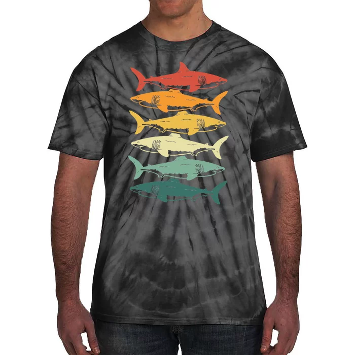 Retro Sharks For Shark Lover Tie-Dye T-Shirt