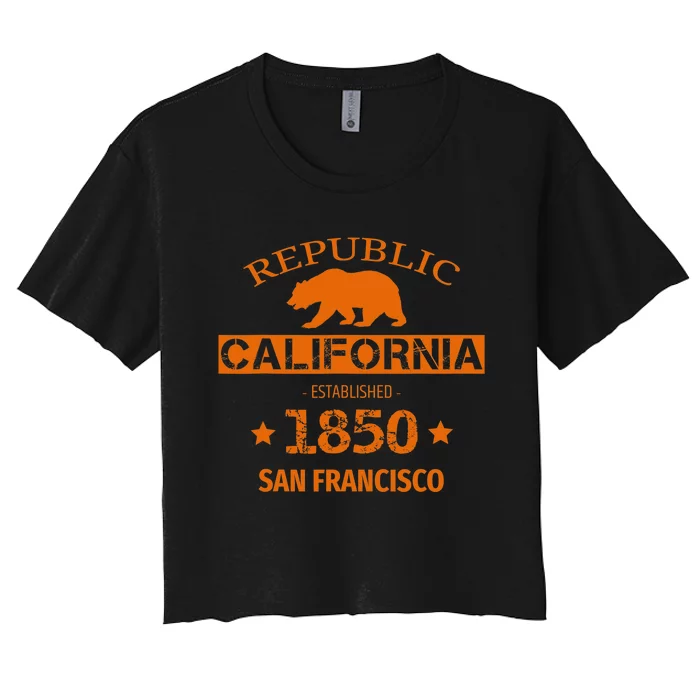 Republic San Francisco California Baseball Women's Crop Top Tee