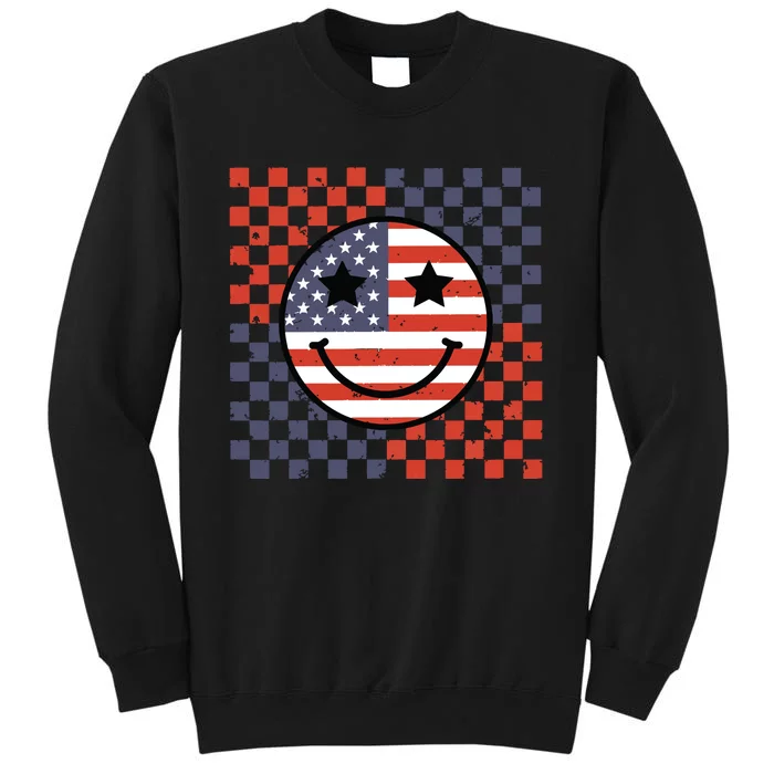 Retro Smile Face Flag Sweatshirt