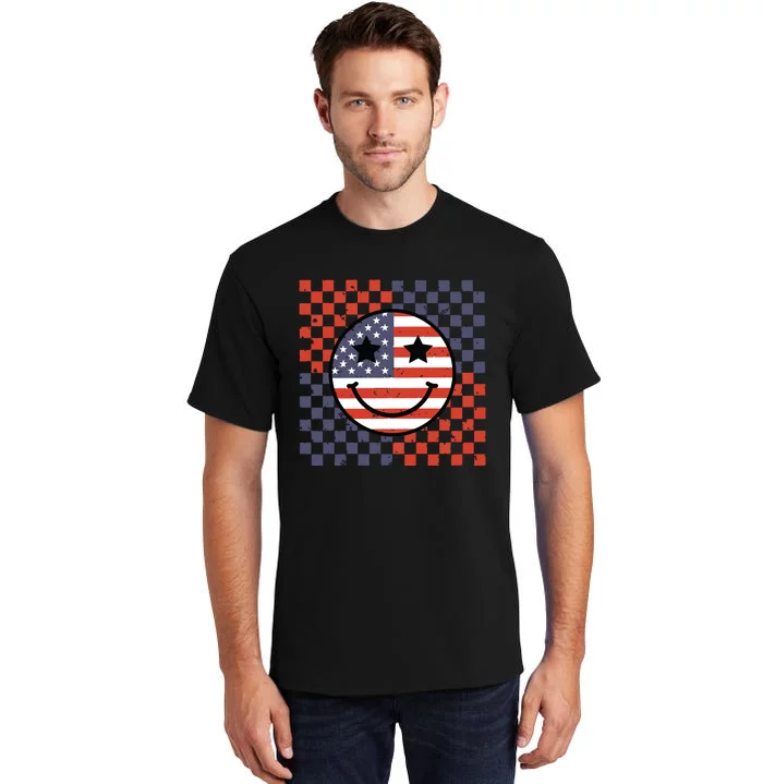 Retro Smile Face Flag Tall T-Shirt