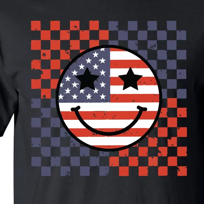 Retro Smile Face Flag Tall T-Shirt