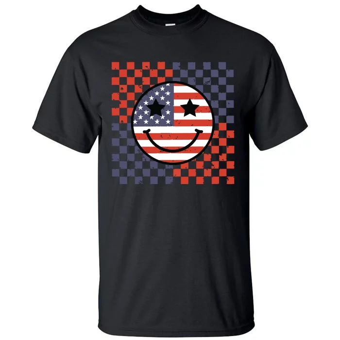 Retro Smile Face Flag Tall T-Shirt