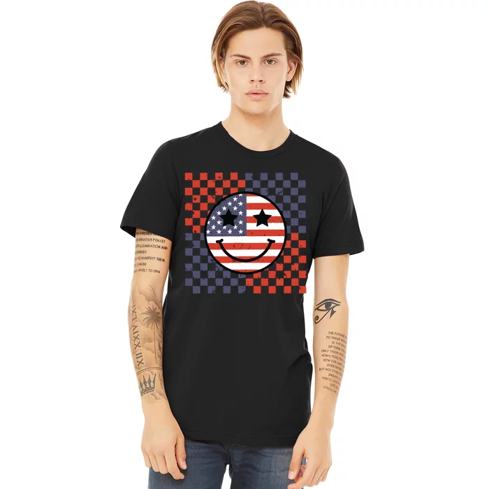 Retro Smile Face Flag Premium T-Shirt